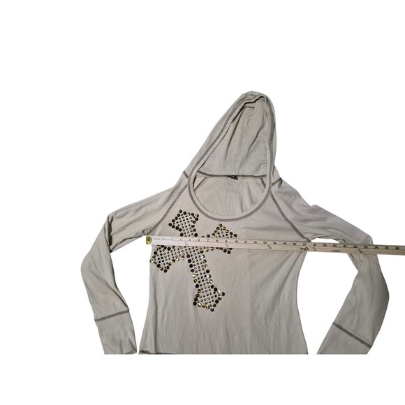 Y2K Pink Toes Designs M Cross Hoodie Grunge Preppy Religious Festival - Picture 3 of 5